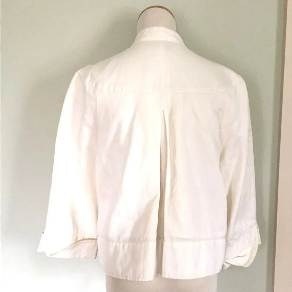 [Banana Republic] Ivory Lined Cape Jacket: Sz XL - Picture 4 of 6
